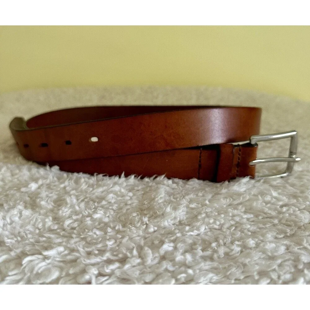 BANANA REPUBLIC Mens Belt Size 36 Cowhide Italian Leather Belt Brown
